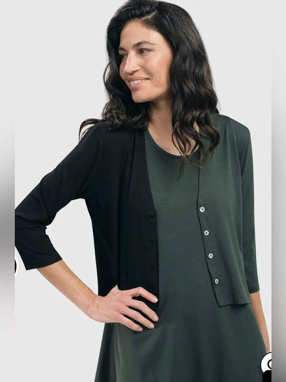 NWT Alembika Essential 2 Tone Crop Cardigan size 6 (16-18)